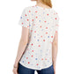Camiseta feminina de algodão com estampa de estrela Style &amp; Co, branca, tamanho pequeno e pequeno
