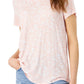 Camiseta feminina estampada e drapeada Style &amp; Co, rosa, tamanho médio