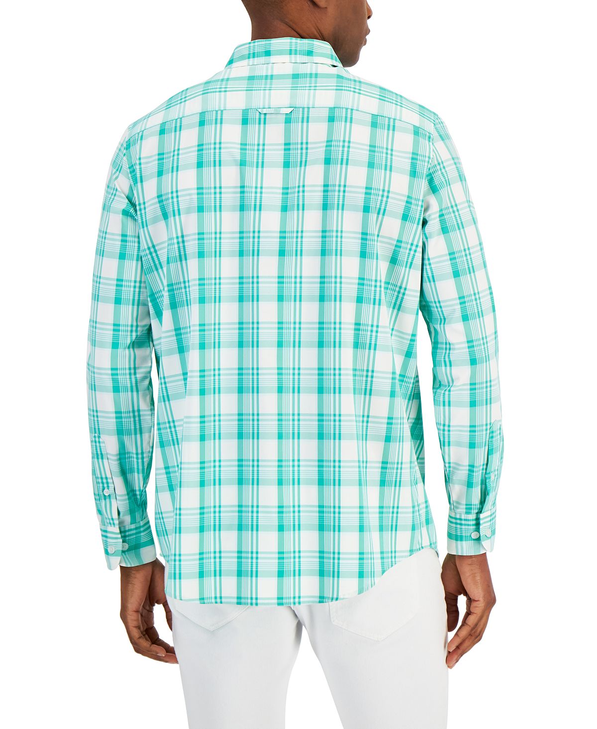Camisa xadrez masculina Club Room Regular Fit, verde, tamanho X-G