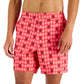 Calções de banho masculinos Club Room Beach To Boardwalk com estampa de tartaruga, rosa, tamanho extragrande