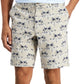 Shorts Club Room Masculino Regular Fit Stretch Island Print 9 Marrom Tamanho 44