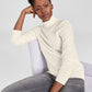 Suéter de cashmere feminino Charter Club com gola alta, bege, tamanho XX-G