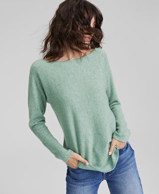 Suéter feminino Charter Club 100% cashmere, verde, tamanho extrapequeno