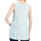 Regata feminina estilo &amp; co tie-dye swing azul tamanho extragrande