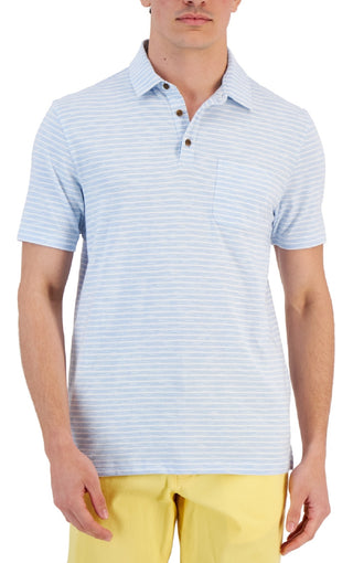 Polo Club Room Masculino Listrado Marmorizado Azul Tamanho Grande