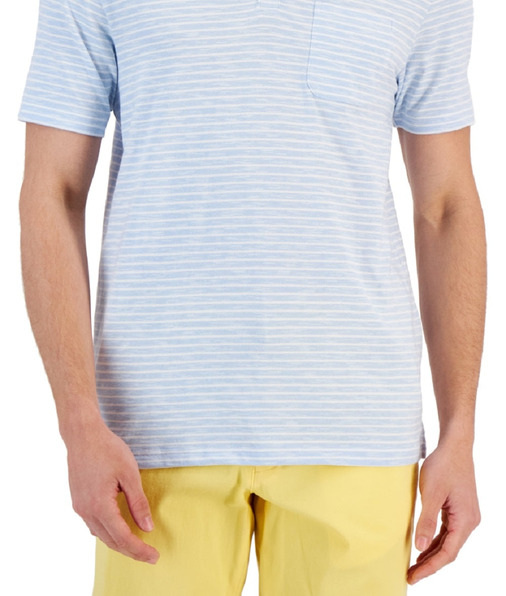 Camisa polo masculina listrada mesclada azul tamanho XX-G