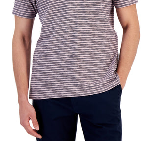 Polo Club Room Masculino Listrado Marmorizado Rosa Tamanho Pequeno
