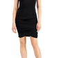 Vestido curto franzido feminino INC International Concepts, preto, tamanho grande