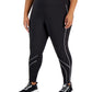 Leggings de compressão 7/8 com blocos de cores femininas ID Ideology, pretas, tamanho 1X