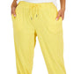 Calça Capri Reciclada Retro Feminina ID Ideology Amarela