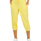Calça Capri Reciclada Retro Feminina ID Ideology Amarela
