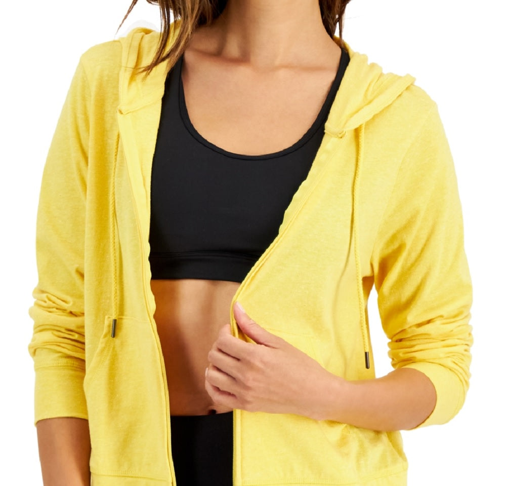 Jaqueta ID Ideology Retro Reciclada Feminina com Zíper Completo, Amarela