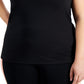 ID Ideology Camiseta regata feminina arco-íris com costas em T, preta, tamanho 1X