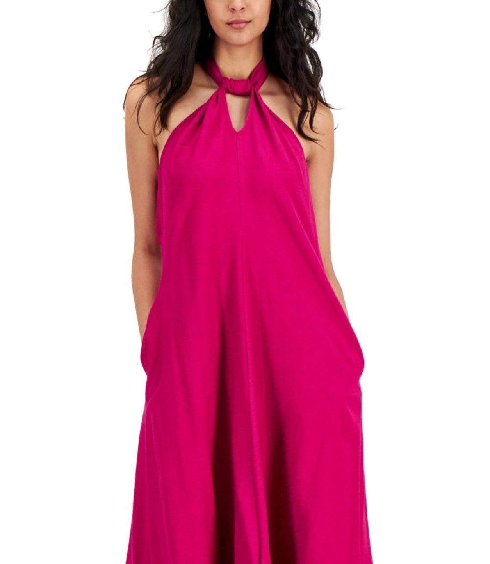 Vestido longo feminino com decote halter, tamanho pequeno, roxo, da INC International Concepts