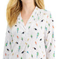 Blusa feminina Charter Club Jungle Bird, branca, tamanho pequeno e pequeno