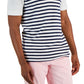 Camiseta polo masculina slim com estampa de listras felpudas reversas, tamanho extragrande, branca, Club Room