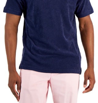 Polo Club Room Reverse Terry Masculino Azul Tamanho Pequeno