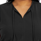 Blusa Alfani Feminina com Botões na Cintura, Preta, Tamanho 0X