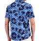 Camisa Masculina Club Room Regular Fit Estampada Floral Azul Tamanho X-G
