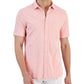 Camisa de malha texturizada masculina Club Room Regular Fit Rosa Tamanho X-G