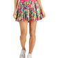 ID Ideology Saia-calça plissada estampada tropical feminina rosa tamanho X-S
