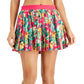 ID Ideology Saia-calça plissada estampada tropical feminina rosa