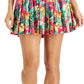 ID Ideology Saia-calça plissada estampada tropical feminina rosa