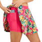 ID Ideology Saia-calça plissada estampada tropical feminina rosa tamanho grande