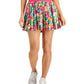 ID Ideology Saia-calça plissada estampada tropical feminina rosa tamanho XX-G