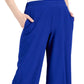 Calça curta amassada feminina Alfani, azul, tamanho 8