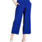 Calça curta amassada feminina Alfani, azul, tamanho 8