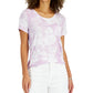 Camiseta feminina com um bolso e logotipo da Style &amp; Co, roxa, tamanho extragrande