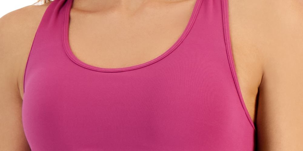 Sutiã esportivo feminino ID Ideology Performance de impacto médio, roxo, tamanho 1X