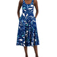 Vestido midi estampado feminino Alfani azul tamanho pequeno extragrande