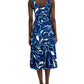 Vestido midi estampado feminino Alfani azul tamanho pequeno extragrande
