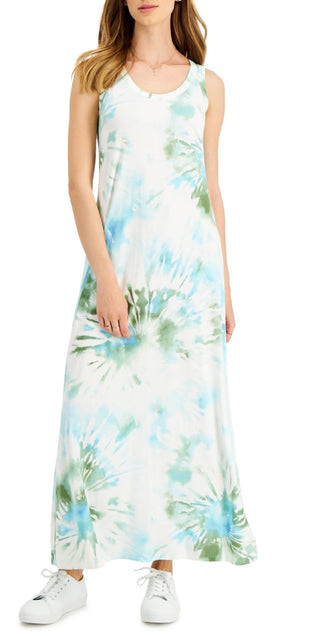 Vestido longo sem mangas feminino Style &amp; Co, verde, tamanho pequeno