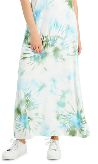 Vestido longo sem mangas feminino Style &amp; Co, verde, tamanho pequeno