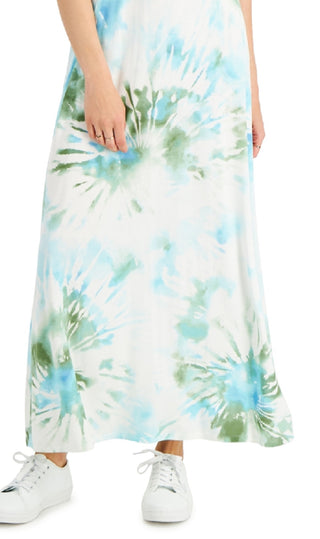 Vestido longo sem mangas feminino Style &amp; Co, verde, tamanho grande