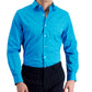 Camisa social masculina Bar III Slim Flit Floral Stretch Azul Tamanho Grande