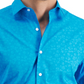 Camisa social masculina Bar III Slim Flit Floral Stretch Azul Tamanho Grande
