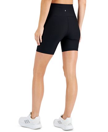 ID Ideology Shorts de ciclismo feminino canelado sólido, preto, tamanho pequeno