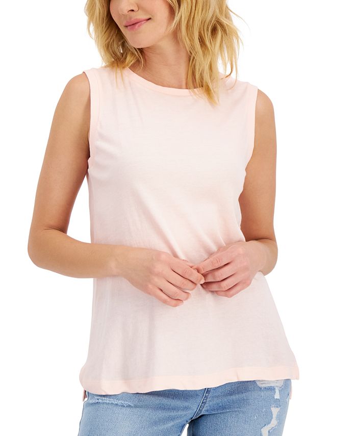 Blusa sem mangas feminina Style &amp; Co, rosa, tamanho X-Large