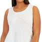 Regata feminina de algodão Style &amp; Co, branca, tamanho 3X