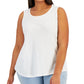 Regata feminina de algodão Style &amp; Co, branca, tamanho 3X