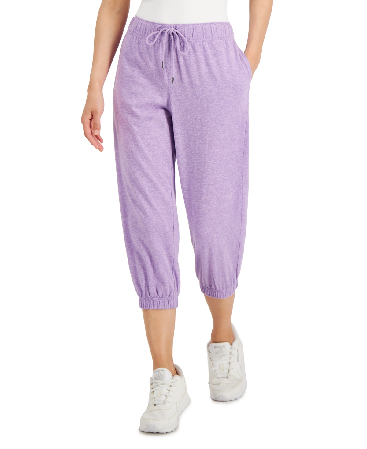 Calça Capri Reciclada Retro Feminina ID Ideology Roxa Tamanho Médio