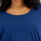 Camiseta feminina plus size de algodão estilo &amp; co, azul, tamanho 0X