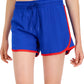ID Ideology Shorts Feminino com Acabamento Contrastado Azul Tamanho Médio