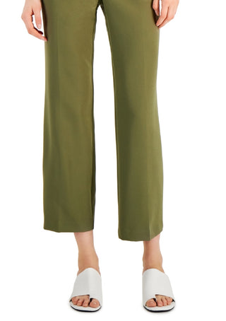 Calça feminina Alfani com perna larga, verde, tamanho 10