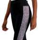 Leggings curtas femininas ID Ideology Colorblocked Roxo Tamanho Pequeno Médio