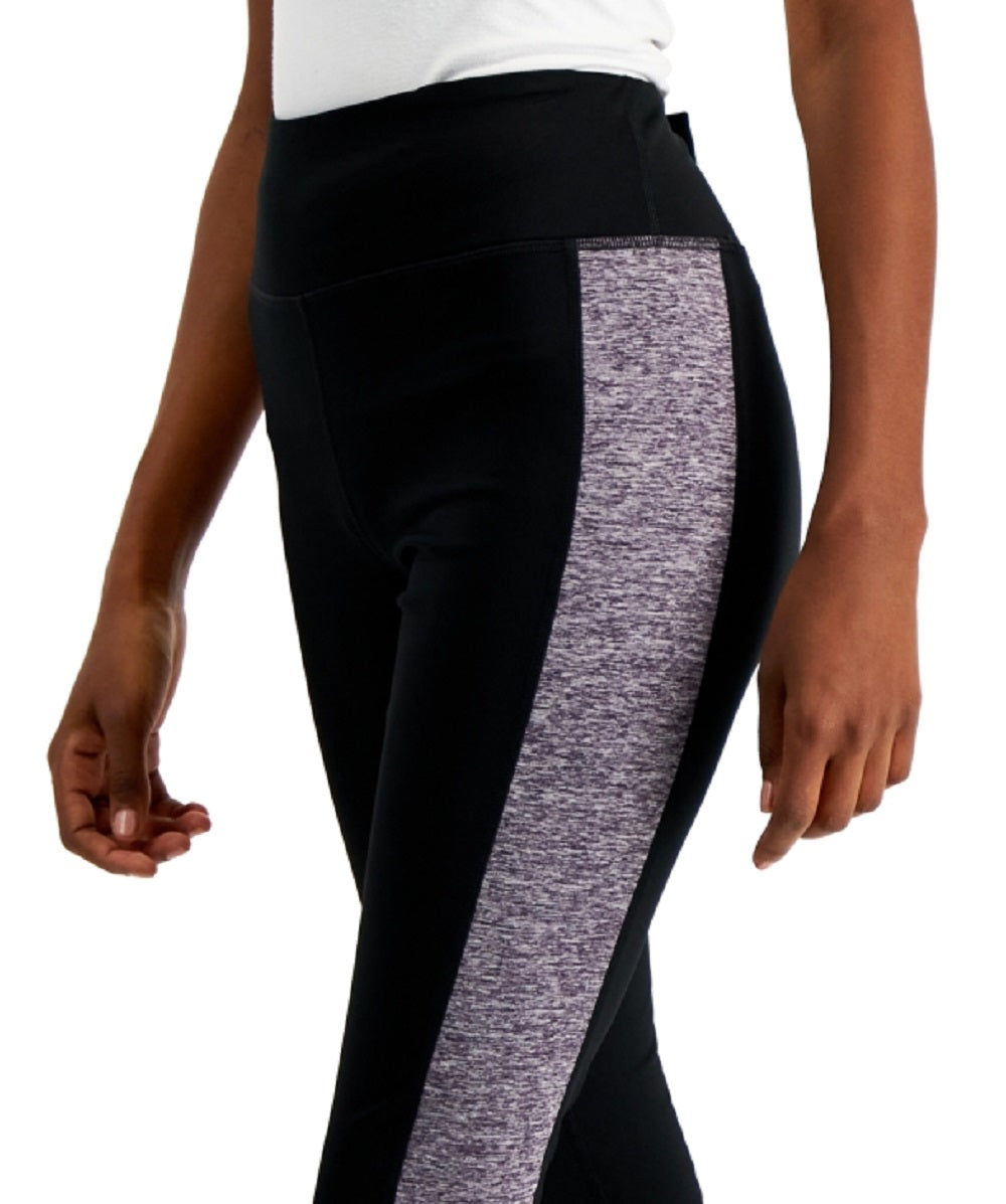 Leggings curtas femininas ID Ideology Colorblocked Roxo Tamanho Pequeno Médio